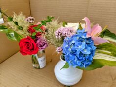 朝摘みバラと花々のブーケ♪♪